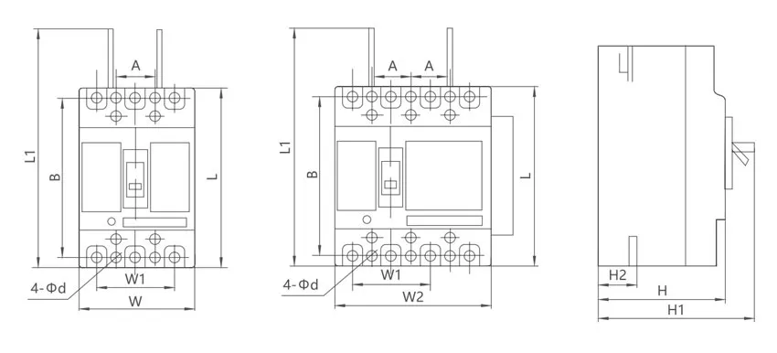 Dimension-Drawing-of-TPM1-MCCB