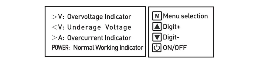 Front-face-panel-of-TPOUV-63 overvoltage and undervoltage protection device
