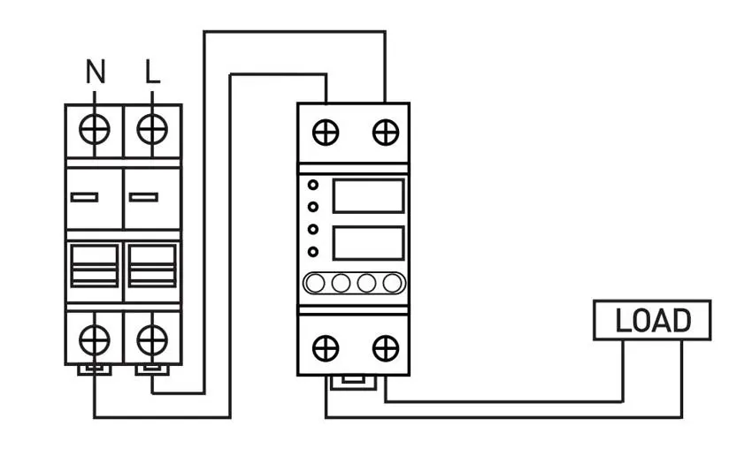 Wiring-Diagram-of-TPOUV-63 overvoltage and undervoltage protection device