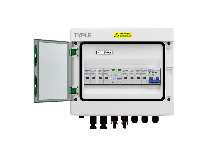 4-in-1-out PV combiner box, DC500V, IP65 enclosure